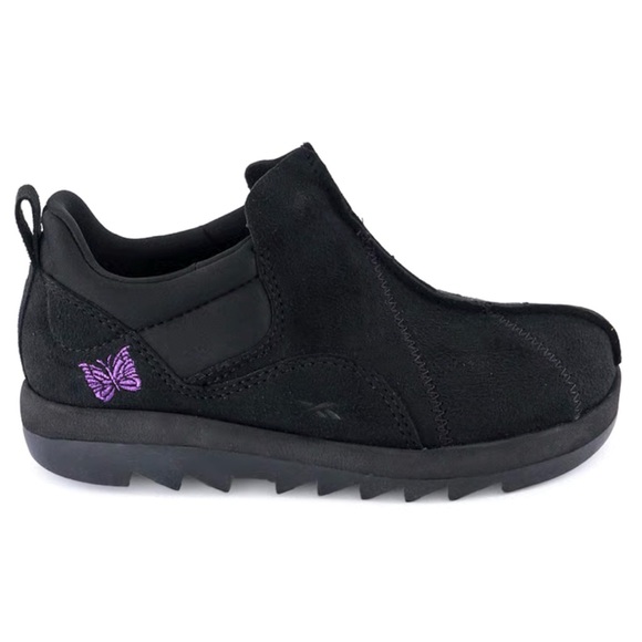 Reebok Beatnik X Needles Black Moccasin with Embroidered Purple Butterfly NWOT - Picture 3 of 15